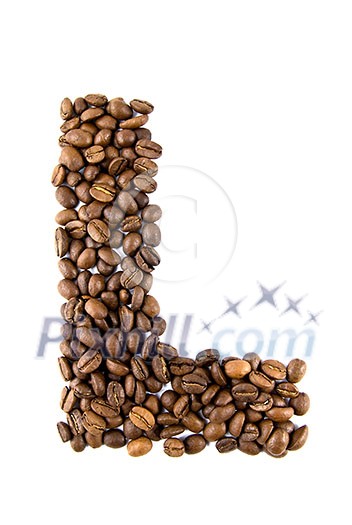 coffee letter isolated on white coffee letter isolated on white