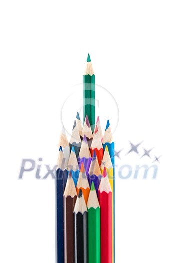 color pencils isolated on white