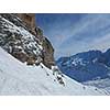 winter nature landscape with fresh snow on mountain