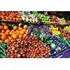 fresh healthy organic food  fruits and vegetables at market