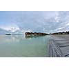 tropical beach nature landscape with white sand at summer