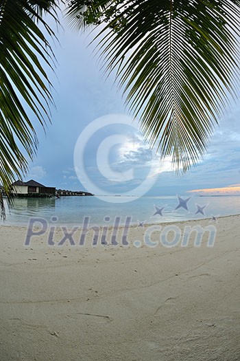 tropical water home villas resort on Maldives island at summer vacation tropical water home villas resort on Maldives island at summer vacation