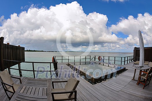 tropical water home villas resort on Maldives island at summer vacation tropical water home villas resort on Maldives island at summer vacation