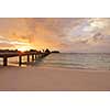 tropical beach with white sand at summer