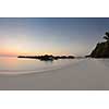 tropical beach nature landscape scene with white sand at summer