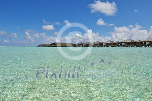 tropical water home villas resort on Maldives island at summer vacation tropical water home villas resort on Maldives island at summer vacation