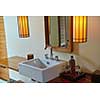 Luxury modern beautoful bathroom suite indoor