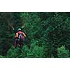 paragliding sport at beautiful nature and extreme scenes and people stunts