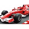 formel 1 one auto fast red  car isolated on white background in studio representing power and speed concept