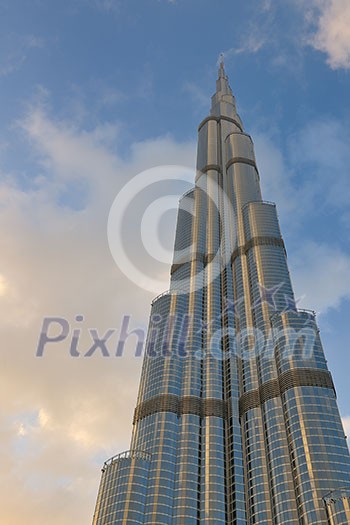 DUBAI, UAE - FEBRUARY 19: Burj Khalifa facade on december 29, 2011 in Dubai, UAE. Burj Khalifa is a tallest building in the world, at 828m. Located on Downtown Dubai, Sheikh Zayed Road. DUBAI, UAE - FEBRUARY 19: Burj Khalifa facade on december 29, 2011 in Dubai, UAE. Burj Khalifa is a tallest building in the world, at 828m. Located on Downtown Dubai, Sheikh Zayed Road.