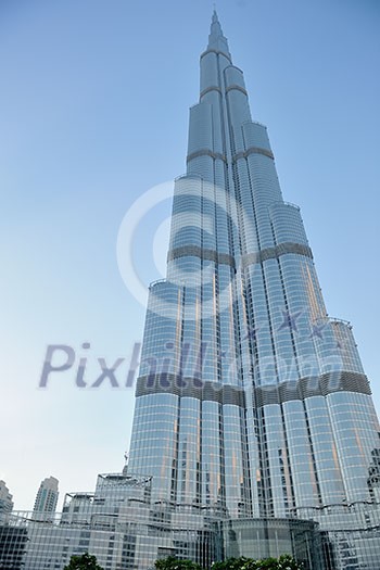 DUBAI, UAE - FEBRUARY 19: Burj Khalifa facade on december 29, 2011 in Dubai, UAE. Burj Khalifa is a tallest building in the world, at 828m. Located on Downtown Dubai, Sheikh Zayed Road. DUBAI, UAE - FEBRUARY 19: Burj Khalifa facade on december 29, 2011 in Dubai, UAE. Burj Khalifa is a tallest building in the world, at 828m. Located on Downtown Dubai, Sheikh Zayed Road.