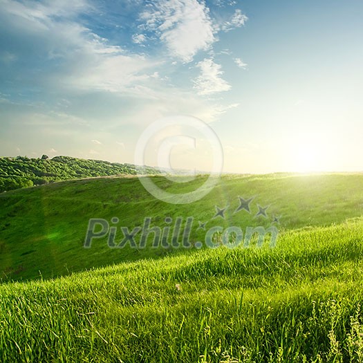 landscape on sunset landscape on sunset