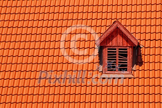 orange roof with window orange roof with window