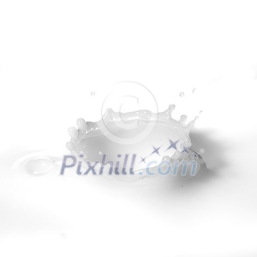 Milk splash isolated on white