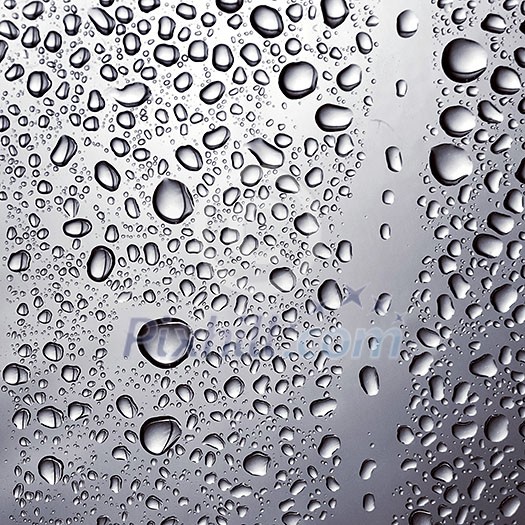 drops of water on glass