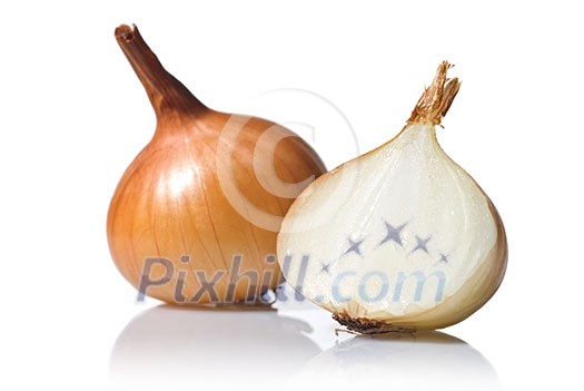 onion isolated on white