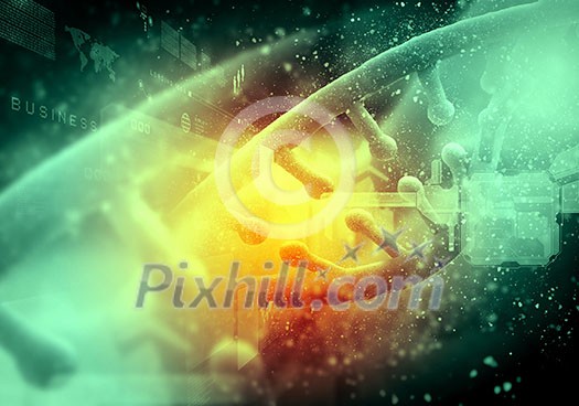 Background image of DNA molecule. Science concept