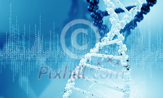 Background image of DNA molecule. Science concept