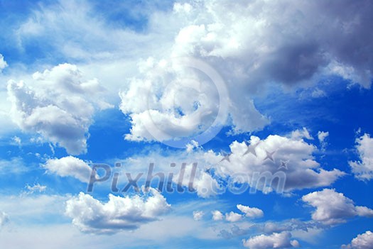 Deep blue cloudy sky background Deep blue cloudy sky background