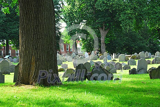 Old cemetery in Boston Old cemetery in Boston