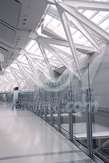 Interior of modern international airport Interior of modern international airport