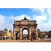 Arc de Triomphe du Carrousel outside of Louvre in Paris, France