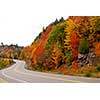 Fall highway in northern Ontario, Canada