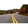 Fall scenic highway in northern Ontario, Canada