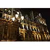 Hotel de Ville in Paris France at night