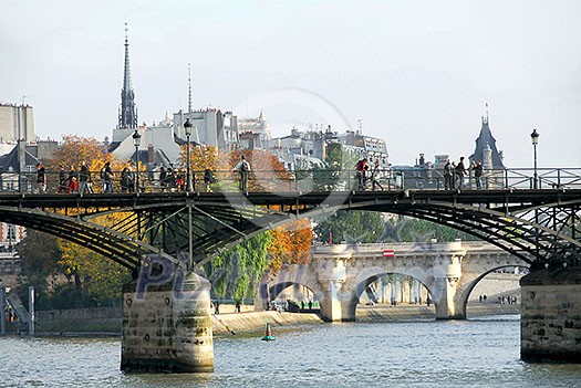 Stone bridges over Seine in Paris France Stone bridges over Seine in Paris France