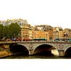 Stone bridge over Seine in Paris France 