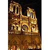 Cathedral of Notre Dame de Paris at night