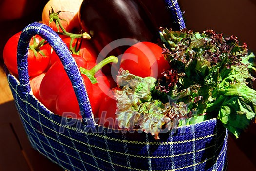 Fresh vegetables and fruits in a basket Fresh vegetables and fruits in a basket