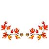Bottom border with red fall maple leaves