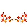 Bottom border with red fall maple leaves