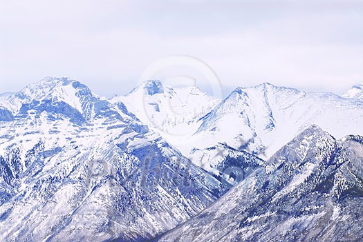 Landscape of high snowy mountains in Canadian Rockies Landscape of high snowy mountains in Canadian Rockies