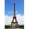 View of Eiffel tower from Trocadero. Paris, France.