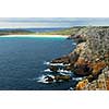 Scenic view from Pointe de Penhir on Atlantic coast in Brittany, France