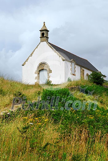 Tumulus Saint-Michel church in Carnac, South Brittany, France