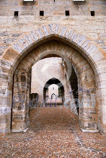 Medieval Valentre bridge in Carhors in southwest France Medieval Valentre bridge in Carhors in southwest France
