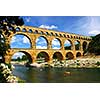 Pont du Gard is a part of Roman aqueduct in southern France near Nimes.
