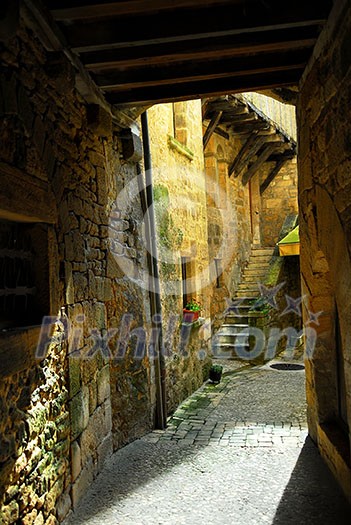 Detail of medieval architecture in historical town of Sarlat, France. Detail of medieval architecture in historical town of Sarlat, France.