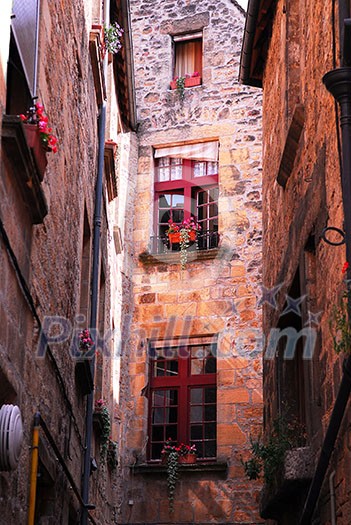 Detail of medieval architecture in historical town of Sarlat, France Detail of medieval architecture in historical town of Sarlat, France