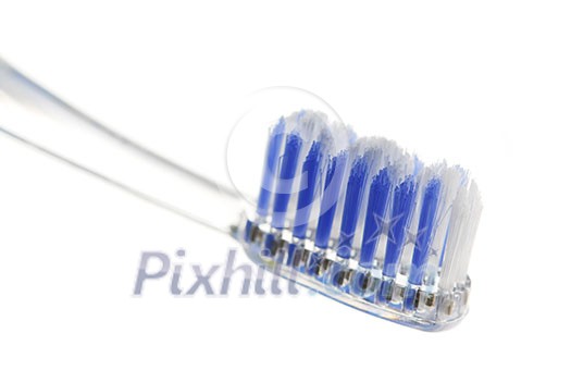 Clear toothbrush isolated on white background