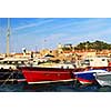 Luxury boats at the dock in St. Tropez in French Riviera