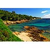 Scenic view of Mediterranean coast of French Riviera