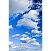 Background of blue sky with white clouds