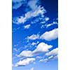 Background of blue sky with white clouds