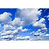 Background of blue sky with white clouds