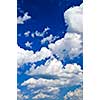 Background of blue sky with white clouds